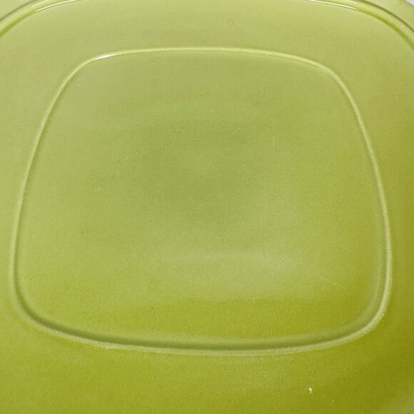 Home Trends CANOPY PEA POD Green Embossed Square Porcelain Dinner Plates Set 3 - Picture 14 of 16